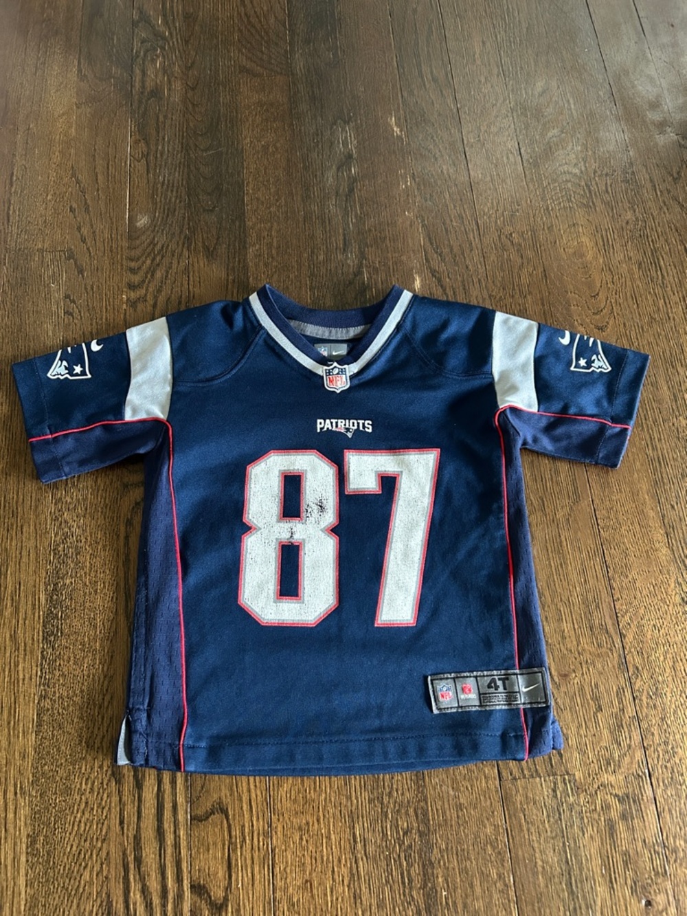 Rob Gronkowski New England Patriots  Kids Navy #87 Nike on field